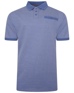 KAM Dobby Pique Polo Shirt Blue